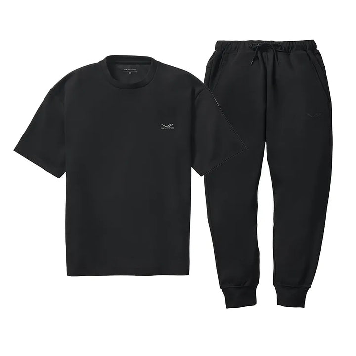 MTGのシックスパッド リカバリーウェア オーバーサイズTシャツ&ジョガーパンツ ブラックをレンタルできます。