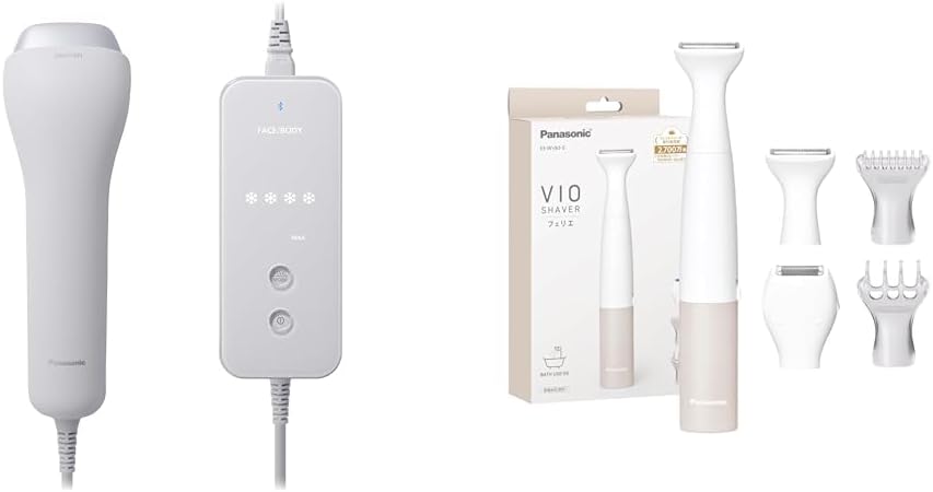 月額19,800円レンタルプラン:パナソニック スムースエピ パワー&クール + VIO専用シェーバー 脱毛器 ES-WG0B-H  ES-WV63-E