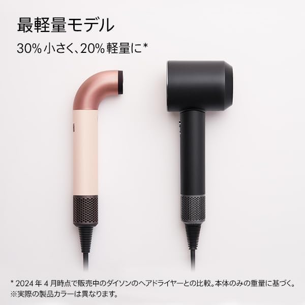 月額6,980円レンタルプラン:Dyson Supersonic r™ヘアドライヤー 小さくても速乾 オート設定アタッチメント HD17 VLP セラミックピンク