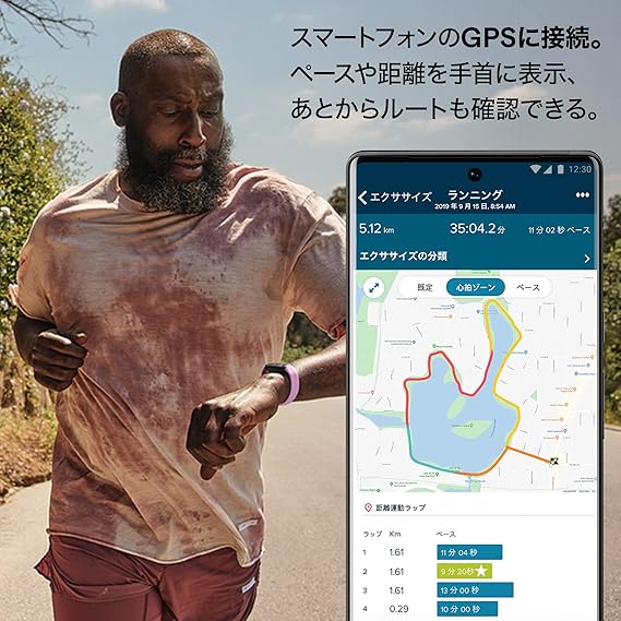 月額1,880円レンタルプラン:Fitbit Inspire 3 (フィットビット)トラッカー 最大10日間のバッテリー 健康指標ダッシュボード 心拍計測と睡眠スコア計測 ミッドナイトゼン-ブラック