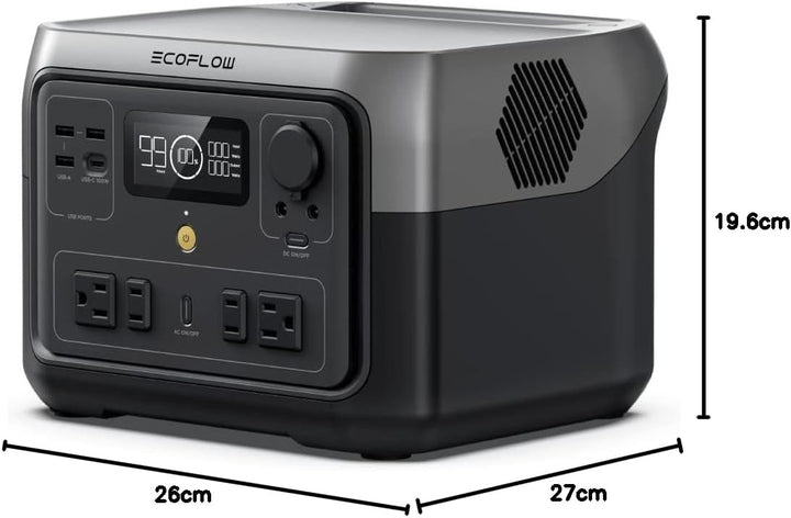 月額5,980円レンタルプラン:EcoFlow ポータブル電源 RIVER 2 Max 最先端 高性能 リモート操作可能 ブラック
