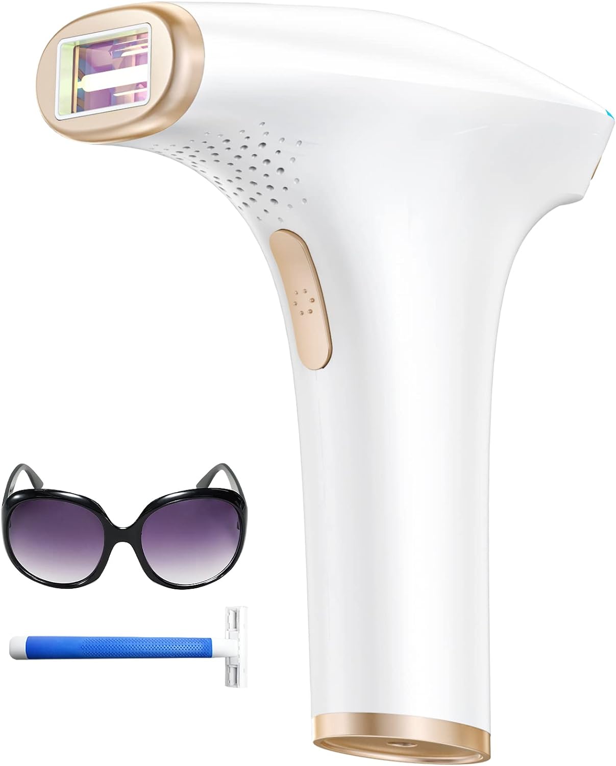 光脱毛器 ホワイト/ゴールド 最新型 Sarlisi IPL脱毛器 ホワイト