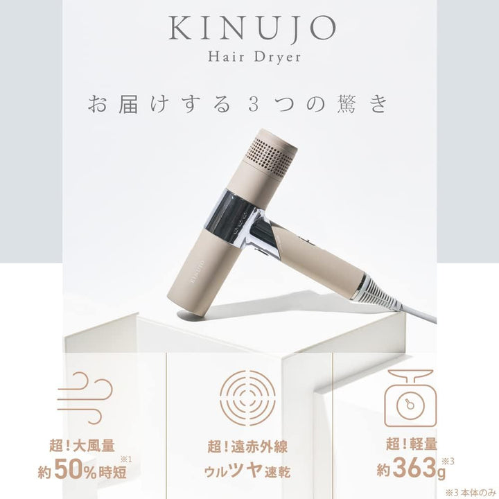 月額3,280~5,880円レンタルプラン:KINUJO ヘアドライヤー 超大風量 超遠赤外線 超軽量 KH002