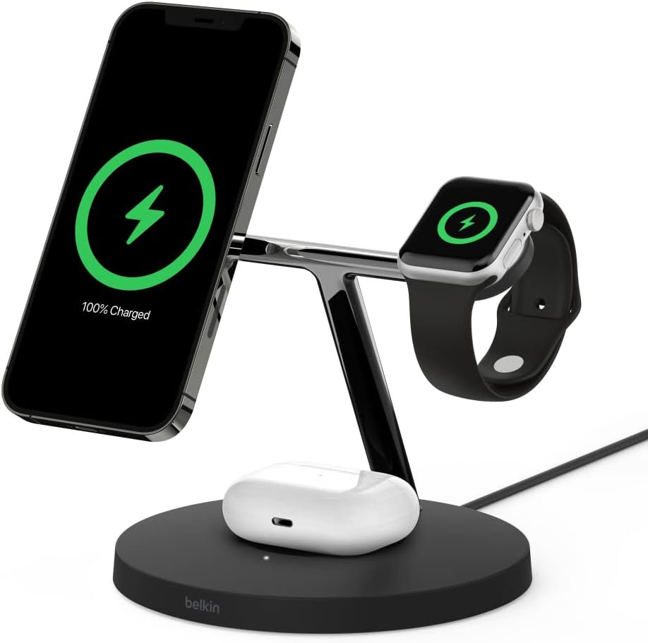 Belkin ベルキン 3-in-1 MagSafa Belkin 3-in-1 MagSafe Fast Wireless Charging Station for Apple