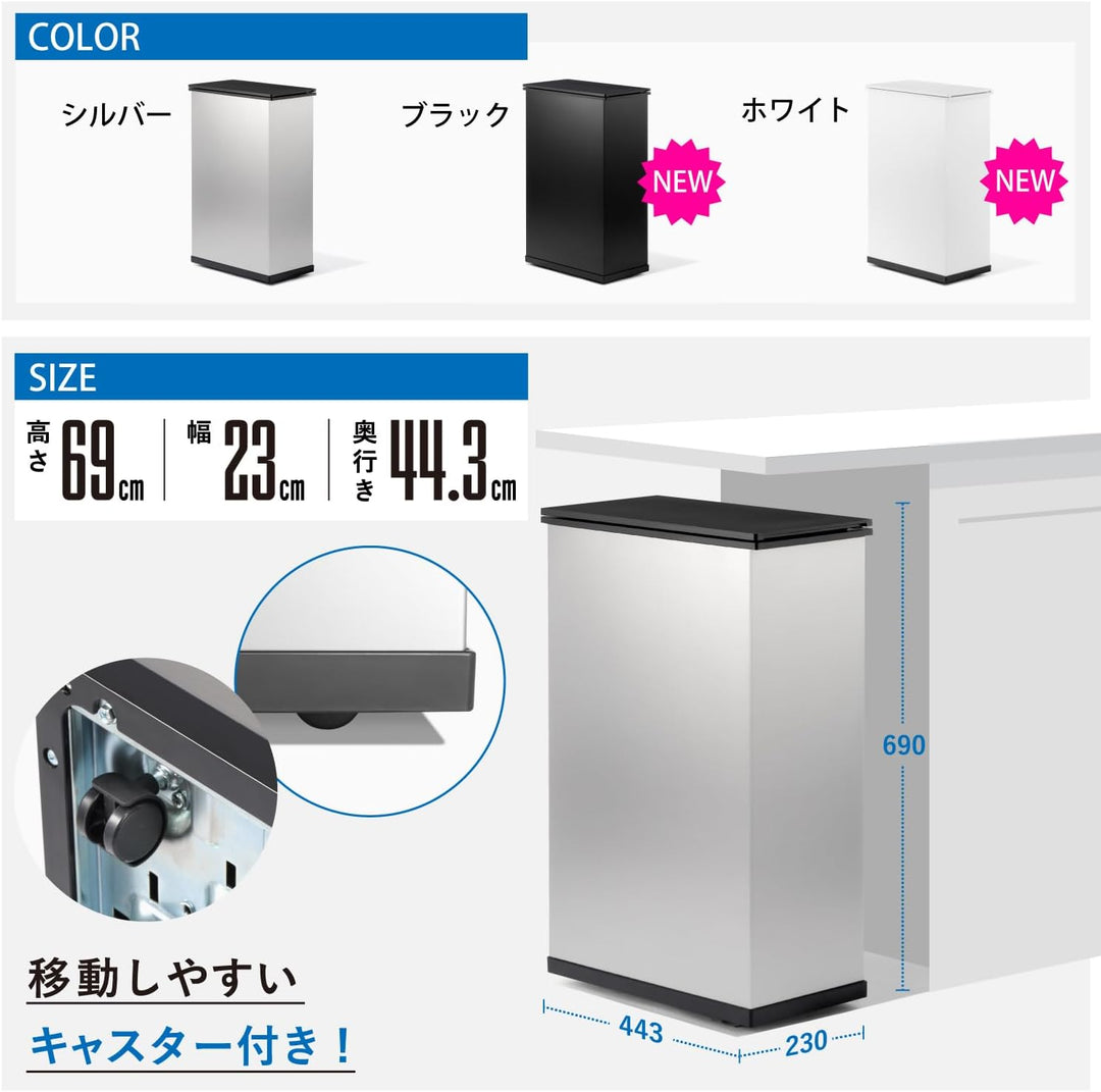 月額7,080円レンタルプラン:サンカ 冷やすゴミ箱 CLEAN BOX SANKA SCB-020S シルバー