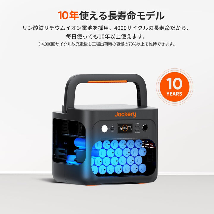 月額18,800円レンタルプラン:Jackery ポータブル電源 1000 Plus 高速充電 業界トップの安全性 静音性 ほぼ全ての家電対応 3つの拡張バッテリー JE-1000C ブラック