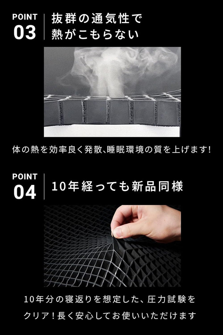 月額7,380円~9,380円レンタルプラン:太陽 ヒツジのいらないマットレス SLEEPER HTM-003SG ブラック