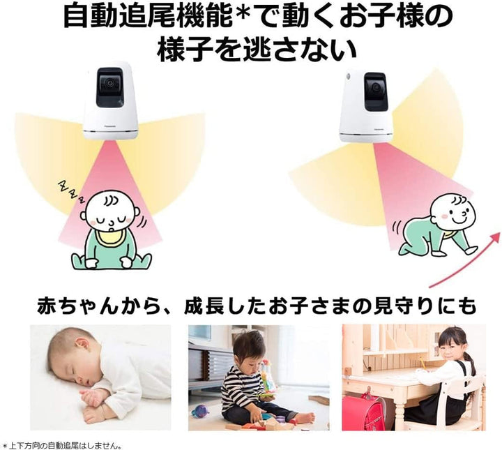 月額2,980円レンタルプラン:パナソニック ベビーカメラ スマ@ホーム KX-HBC200-W ホワイト