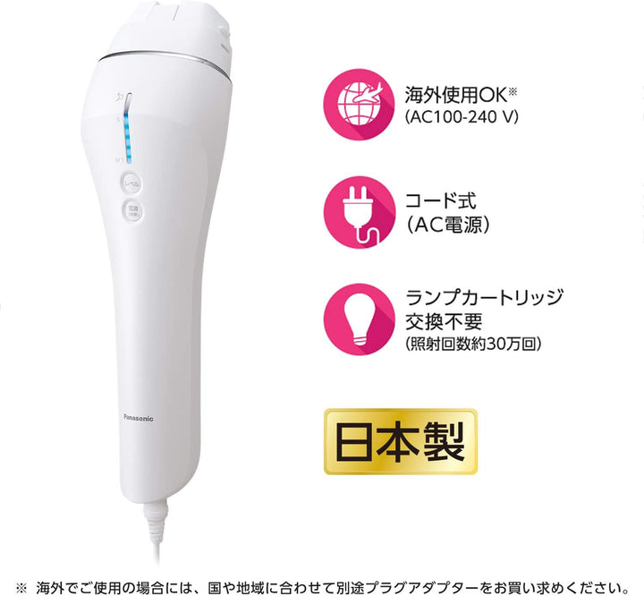 月額5,980円レンタルプラン:パナソニック 光美容器 光エステ ボディ&フェイス用 ハイパワータイプ ES-WP81-S シルバー調