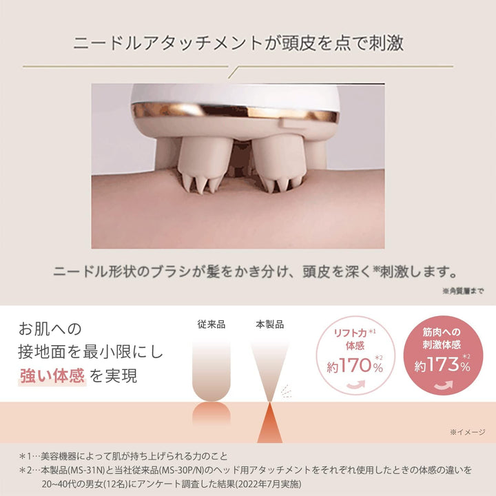 月額2,980円レンタルプラン:YA-MAN(ヤーマン)  頭皮ブラシ ニードルヘッドスパリフト mysé(ミーゼ)  MS31N ゴールド