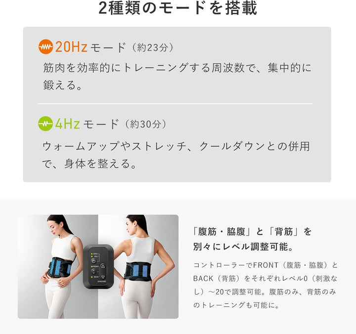 月額7,580円レンタルプラン:MTG シックスパッド コアベルト2 SE-CB-03B ブラック
