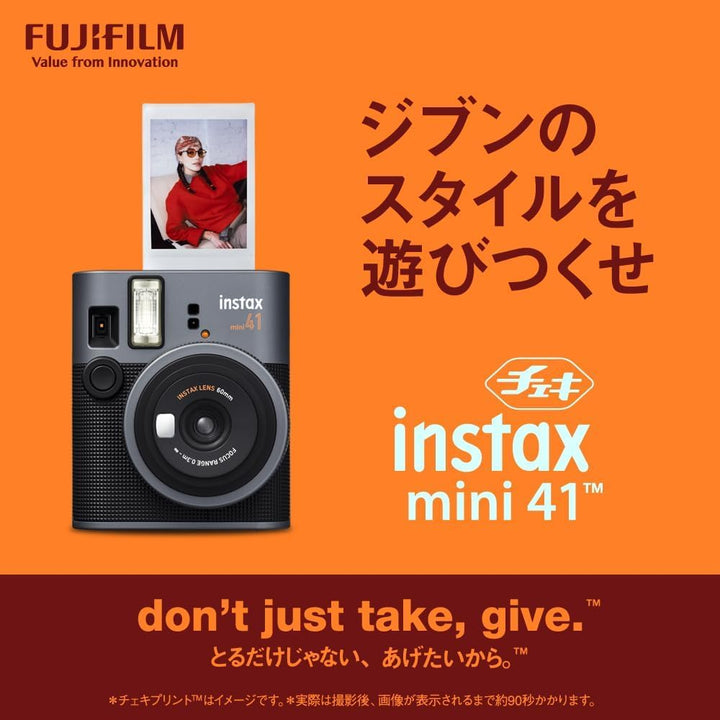 月額3,880円レンタルプラン:富士フイルム インスタントカメラ チェキ instax mini 41 ins mini 41 ブラック