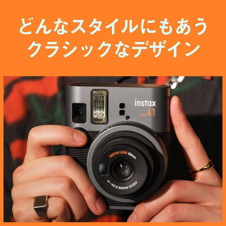月額3,880円レンタルプラン:富士フイルム インスタントカメラ チェキ instax mini 41 ins mini 41 ブラック