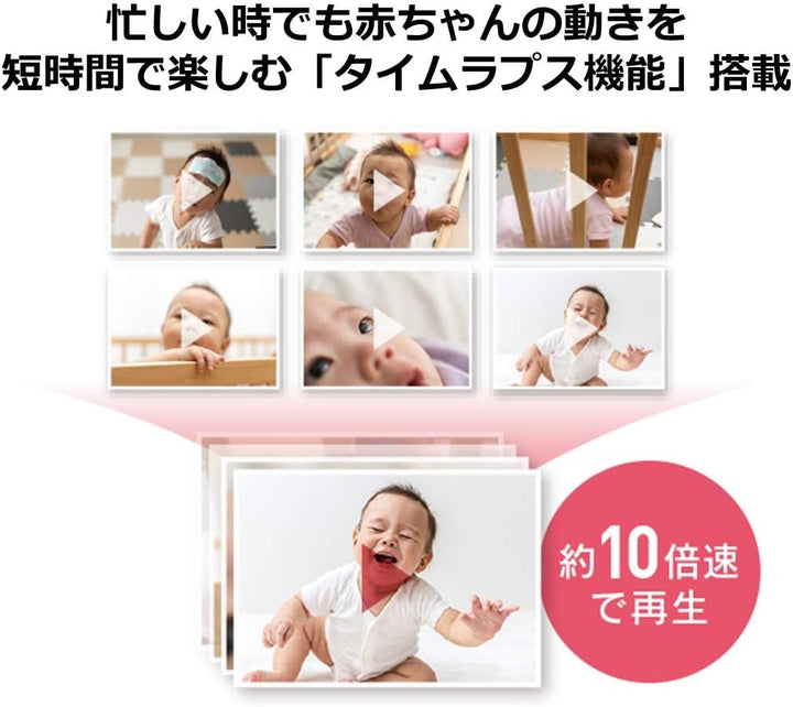 月額2,980円レンタルプラン:パナソニック ベビーカメラ スマ@ホーム KX-HBC200-W ホワイト