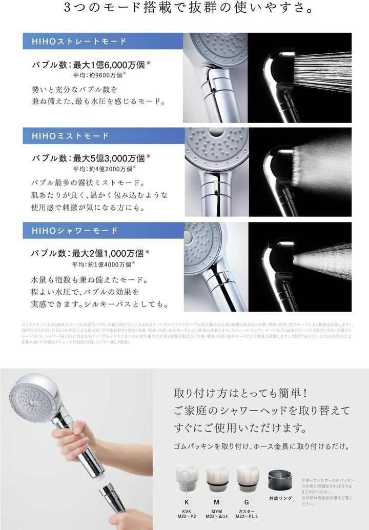 月額3,980円レンタルプラン:MYTREX HIHO FINE BUBBLE+ MT-HFBP22SL シルバー