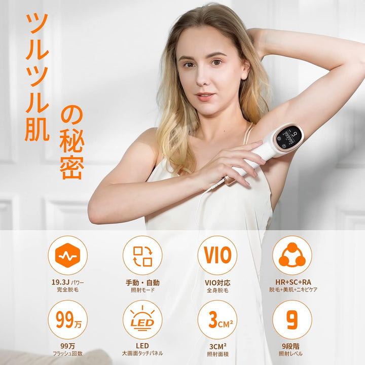 月額1,680円レンタルプラン:YUNDOO IPL脱毛器 FZ-608 ホワイト