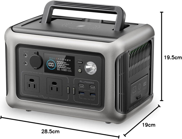 月額6,280円レンタルプラン:ALLPOWERS R600 ポータブル電源 高い安全性 超静音 最速1時間フル充電 最大8台同時に充電可能 UPS搭載 遠隔操作可 グレー