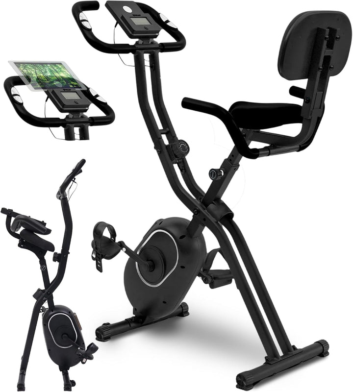 STEADY フィットネスバイク 背もたれあり ST120 ブラックをレンタルできます。