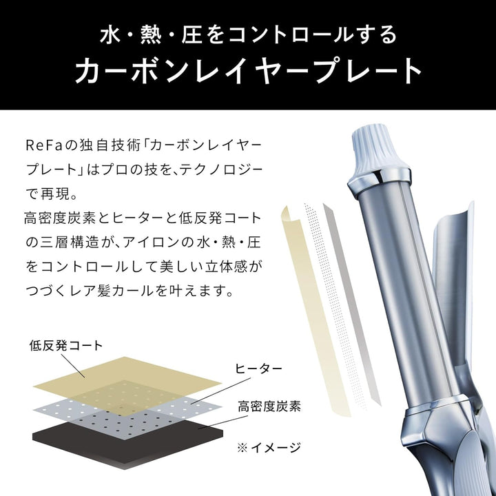 月額4,280円レンタルプラン:MTG リファカールアイロン プロ ヘアアイロン 38mm/32mm/26mm/19mm RE‑AV‑02A