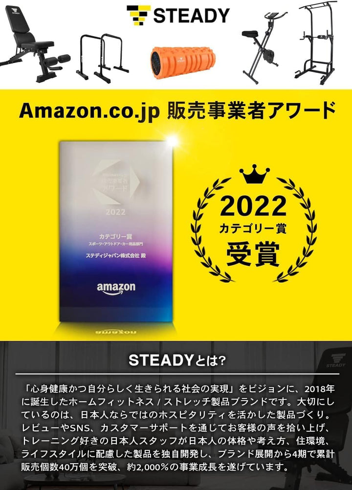 月額1,980円レンタルプラン:STEADY トレーニングベンチ ST123 アドバイスモデル ブラック