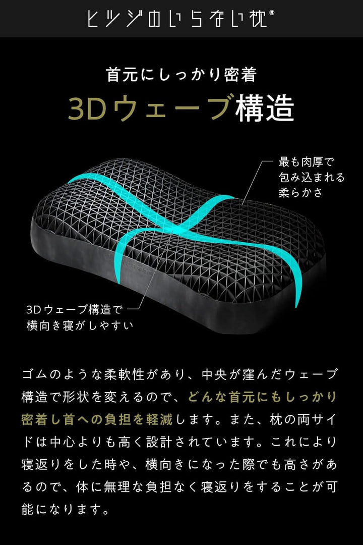 月額3,280円レンタルプラン:太陽 ヒツジのいらない枕 テンセル枕カバー付 極柔 HTG001 ブラック