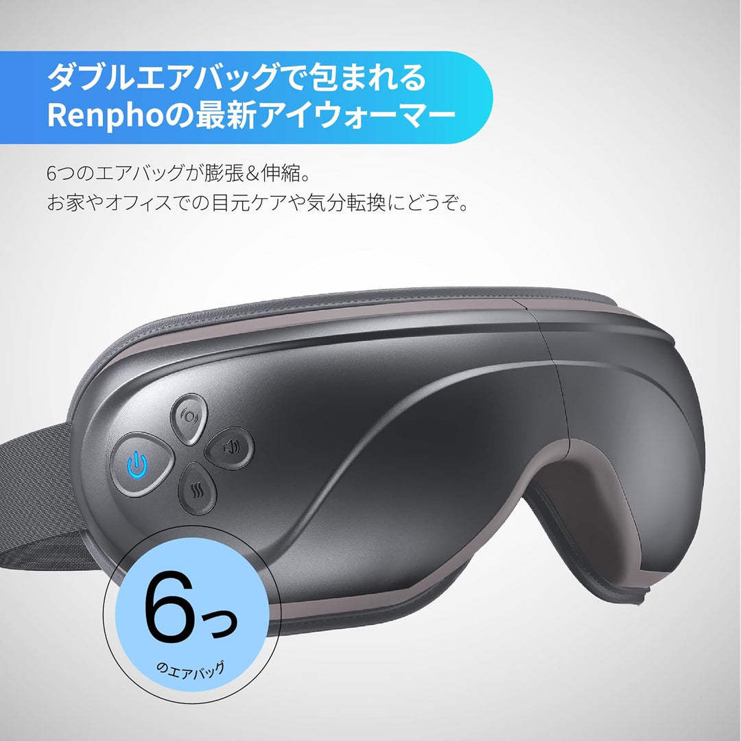 月額2,380円レンタルプラン:RENPHO Eyeris 2 アイウォーマー R-G006-GY グレー