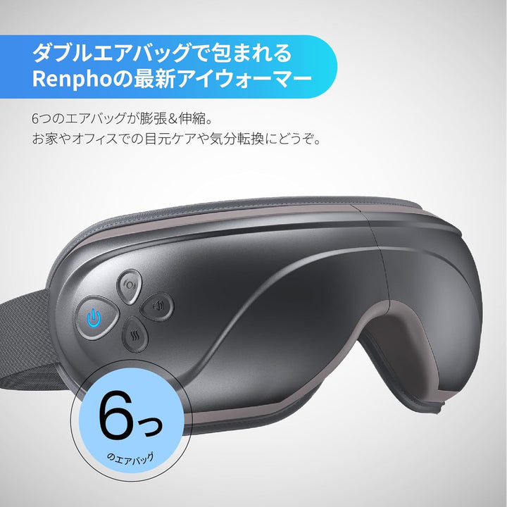 月額2,380円レンタルプラン:RENPHO Eyeris 2 アイウォーマー R-G006-GY グレー