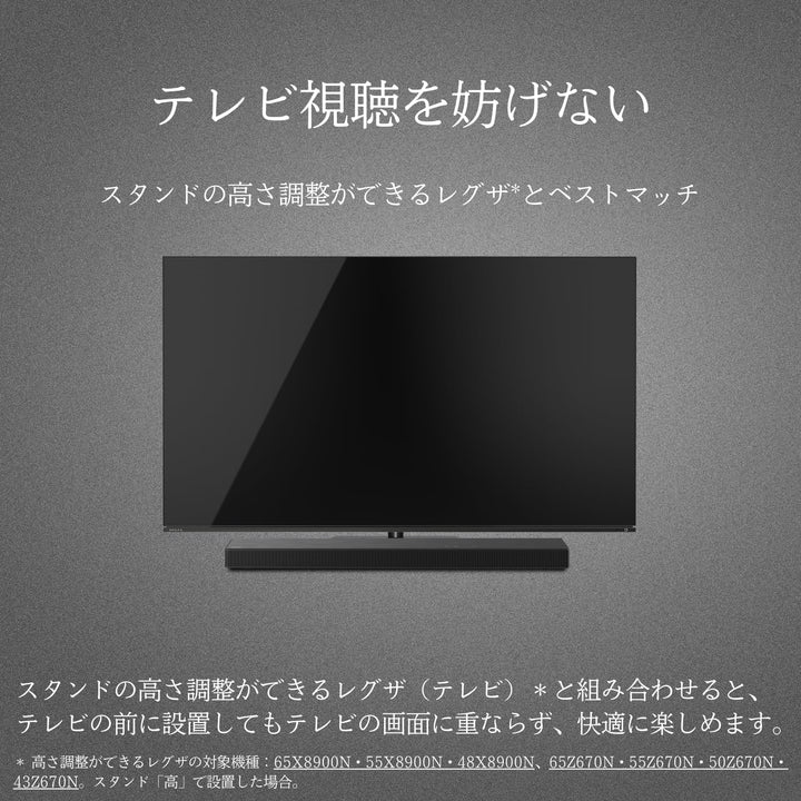 月額3,680円レンタルプラン:REGZA レグザサウンドシステム TS216G ブラック