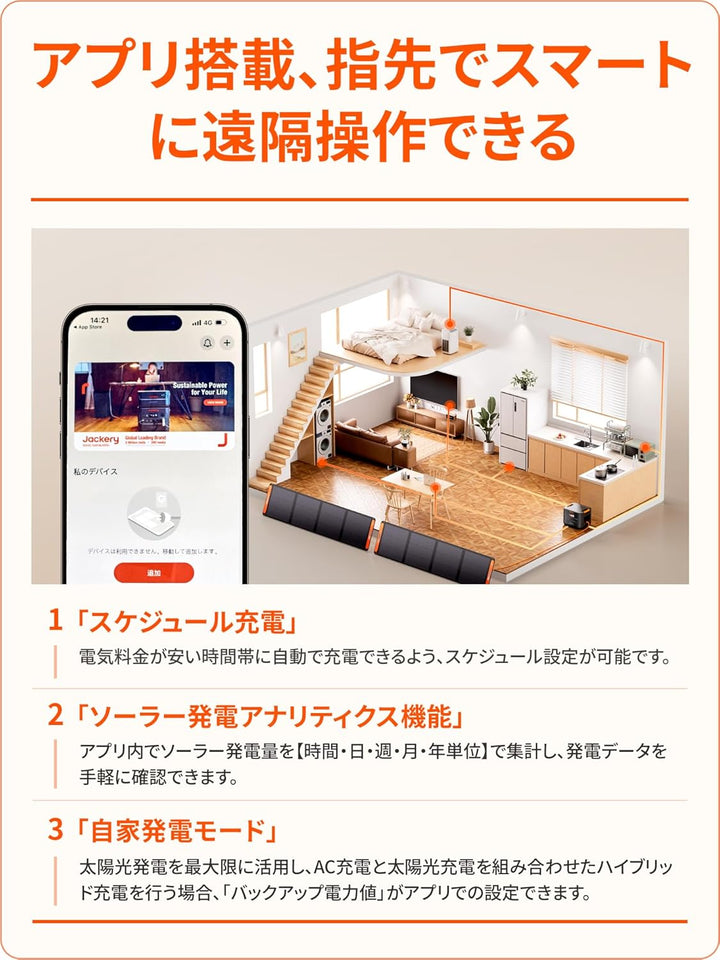 月額36,800円レンタルプラン:Jackery ポータブル電源 3000 New 高出力家電 3000Whクラス 高速充電 最軽量 最小モデル 遠隔操作 JE-3000B ブラック