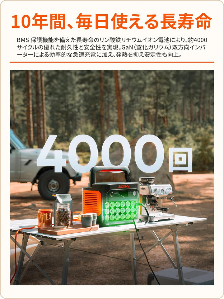 月額16,800円レンタルプラン:Jackery ポータブル電源 1000 New 高速充電 停電対応 業界トップの安全性 静音性 JE-1000D ブラック