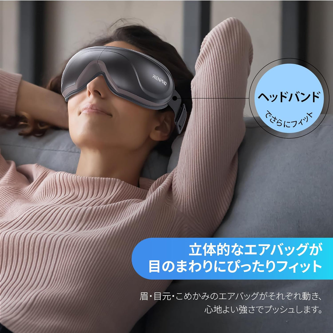 月額2,380円レンタルプラン:RENPHO Eyeris 2 アイウォーマー R-G006-GY グレー