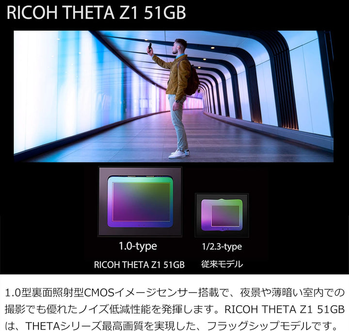 月額19,800円レンタルプラン:RICOH THETA Z1 51GB 256423 ブラック