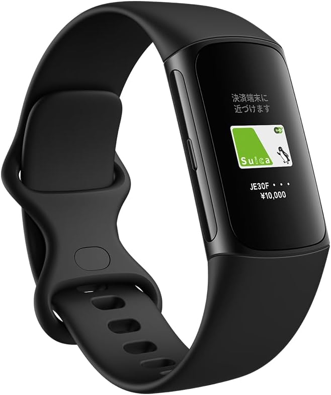 月額3,280円レンタルプラン：Fitbit Charge 6 (フィットビット)トラッカー Suica対応 最大7日間のバッテリーライフ GPS搭載 スマートウォッチ  ‎目覚まし時計 ワイヤレス Obsidian/Black ブラック