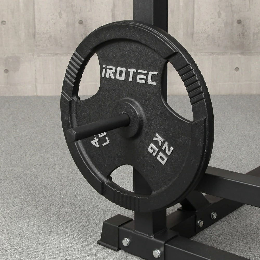 月額16,800円レンタルプラン：アイロテック ベンチプレスセット（ラバーバーベル 135KG ベンチ パワースクワットスタンドEXセット）