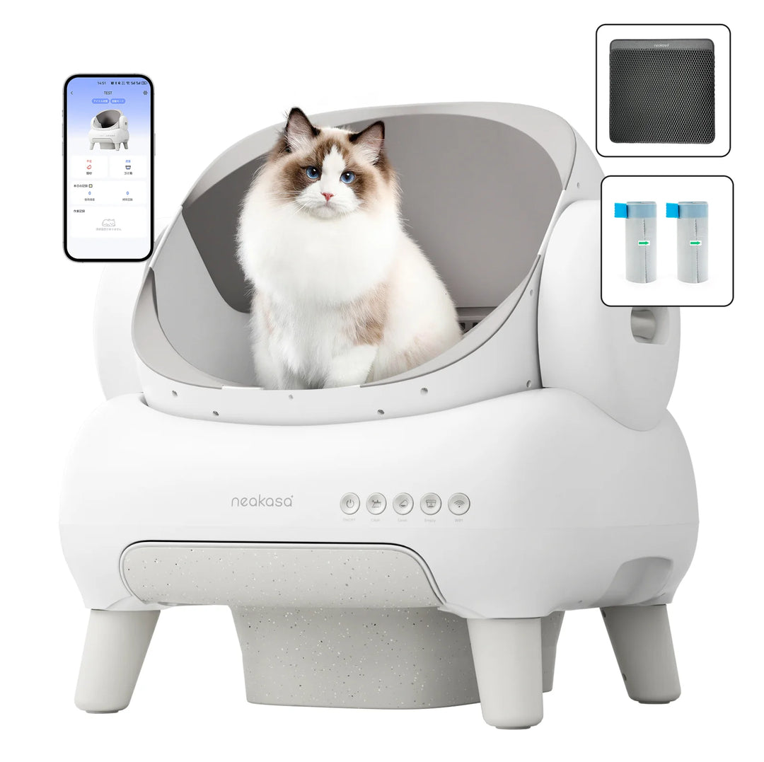 月額4,530円レンタルプラン：Neakasa M1 Plus 全自動猫トイレ ‎ペットトイレ グレー / スノーホワイト