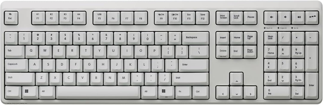 月額5,380円レンタルプラン：REALFORCE R4 キーボード ハイブリッド テンキーあり 英語配列 FULL R4HB ホワイト/ブラック