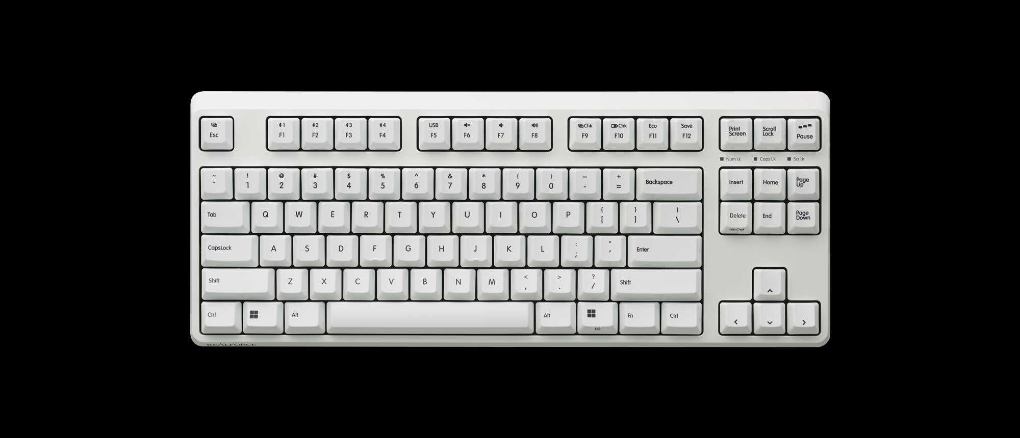 【ほぼ新品】REALFORCE R4 英語45gテンキーレス白 R4HD21 月額5,280円レンタルプラン：REALFORCE R4 キーボード ハイブリッド