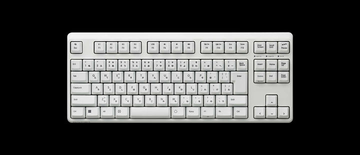 月額5,280円レンタルプラン：REALFORCE R4 キーボード ハイブリッド テンキーレス 日本語配列 TKL 45g かな印字あり R4HC71 ホワイト