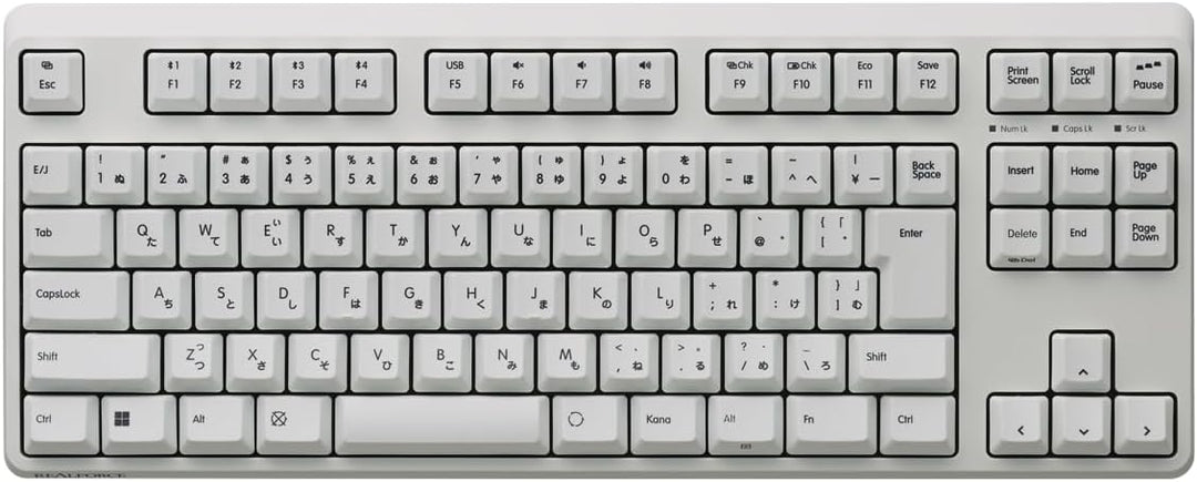 月額5,380円レンタルプラン：REALFORCE R4 キーボード ハイブリッド テンキーあり 日本語配列 FULL 45g かな印字あり R4HA71 ホワイト