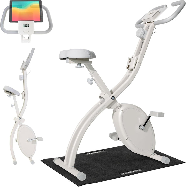 月額4,980円レンタルプラン：ALINCO フィットネスバイク 静音 背もたれシート付 大きなテーブル付 サドル調節可 AFBX4623AG