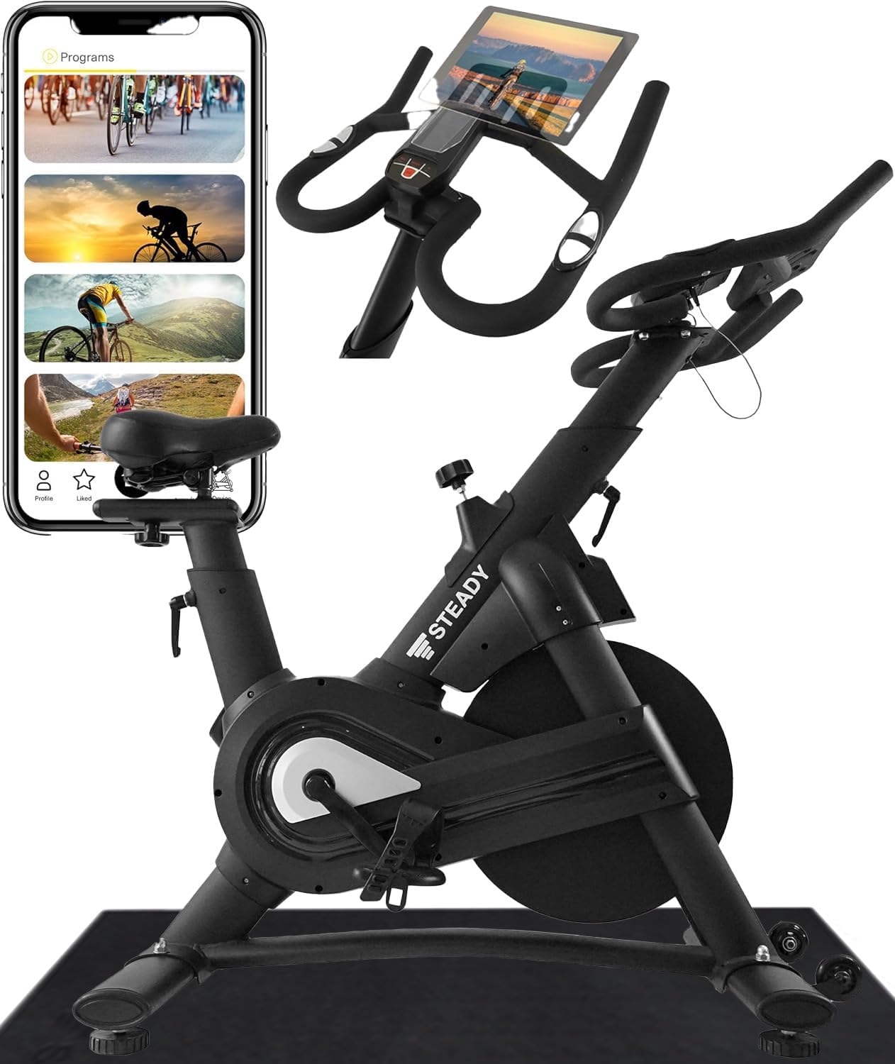 月額8,580円レンタルプラン：STEADY スピンバイクPro 超静音 エアロ