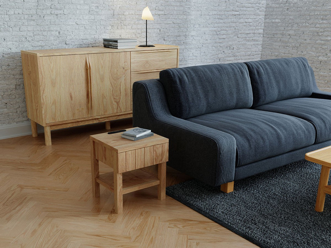 月額4,280円レンタルプラン：InRoom NORNA BED SIDE CHEST #119163 オーク