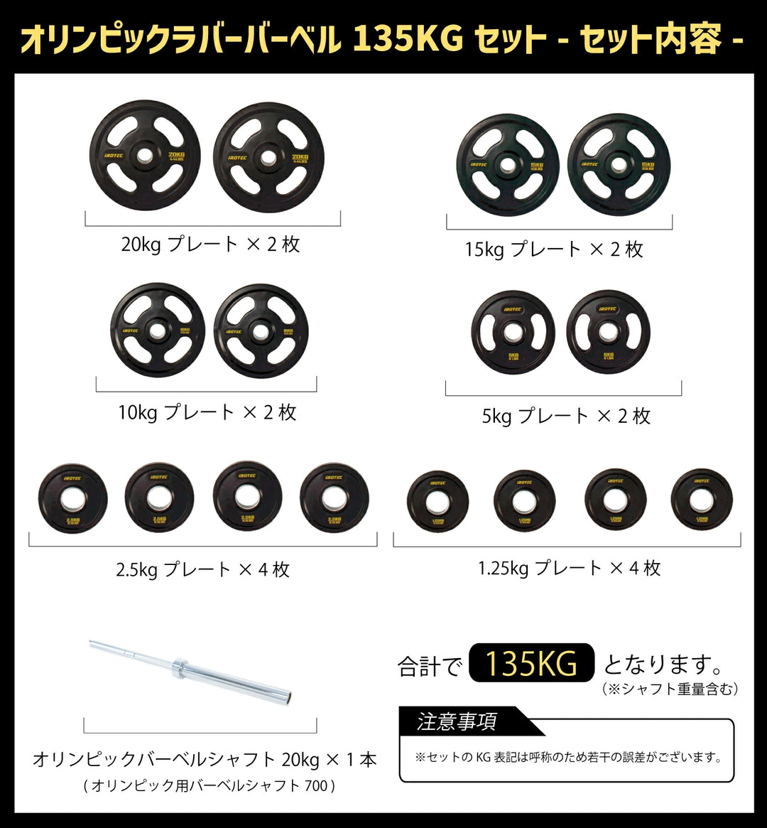 月額16,800円レンタルプラン：アイロテック ベンチプレスセット（ラバーバーベル 135KG ベンチ パワースクワットスタンドEXセット）