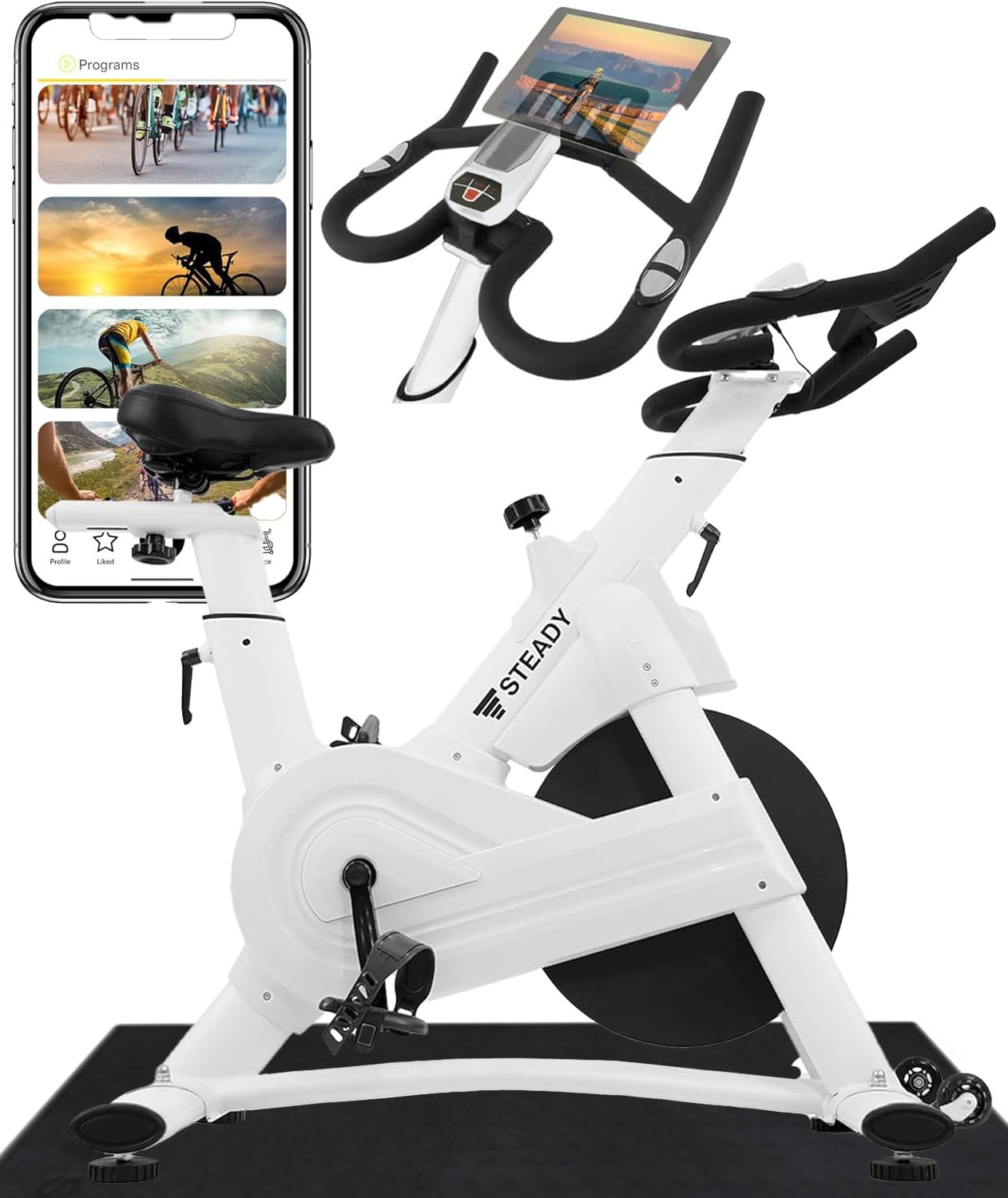 月額8,580円レンタルプラン：STEADY スピンバイクPro 超静音 エアロ