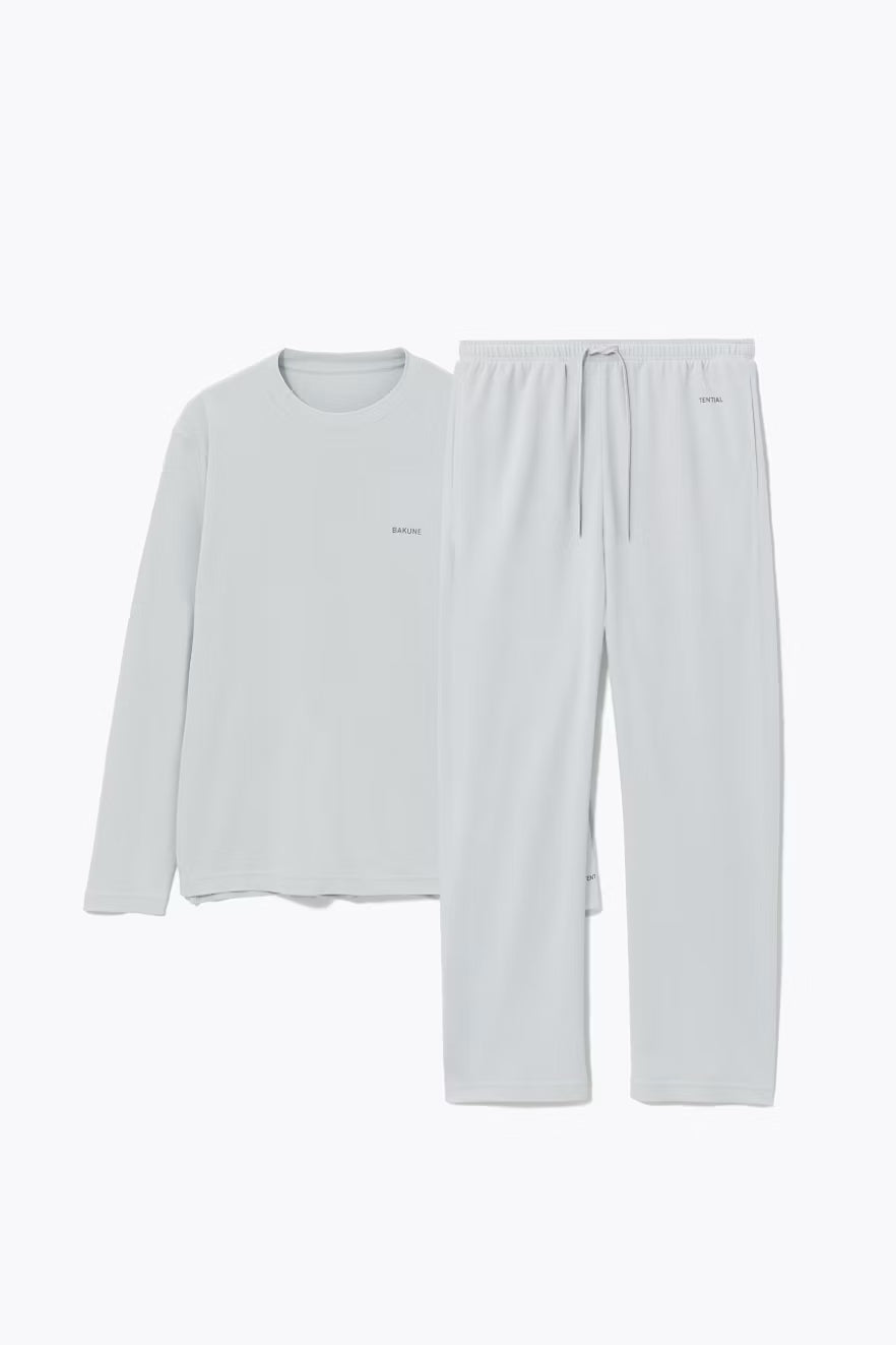 月額4,580円レンタルプラン：BAKUNE スムース 上下セット（長袖Tシャツ・ロングパンツ） リカバリーウェア