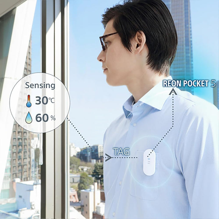 月額2,980円レンタルプラン：ソニー(Sony) レオンポケット5（REON POCKET 5）ウェアラブルクーラー RNPK-5 センシングキット付き