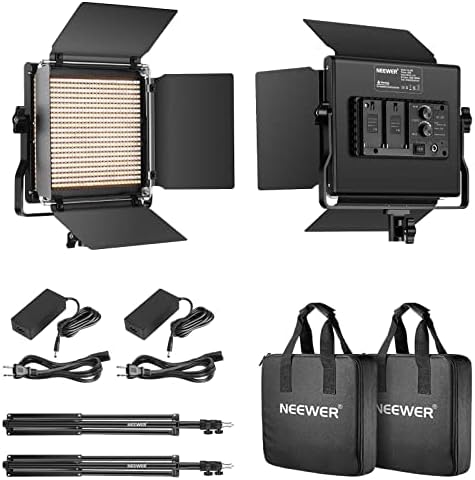 月額4,680円：NEEWER LEDビデオライト&スタンドキット 2パック NL660 ブラック