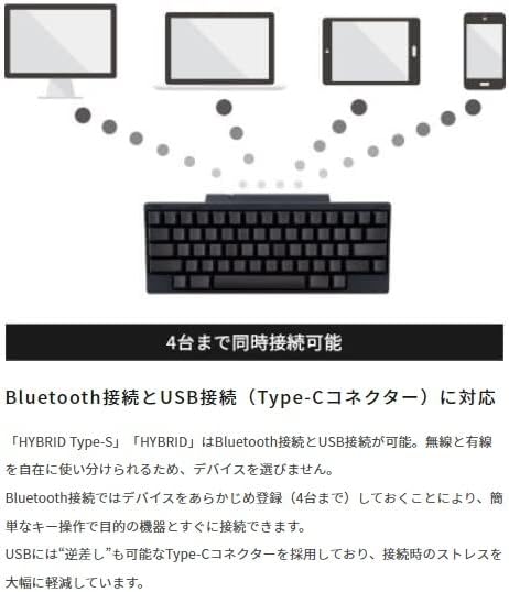月額5,980円レンタルプラン：HHKB Professional HYBRID Type-S 無刻印（英語配列）キーボード PD-KB800BNS