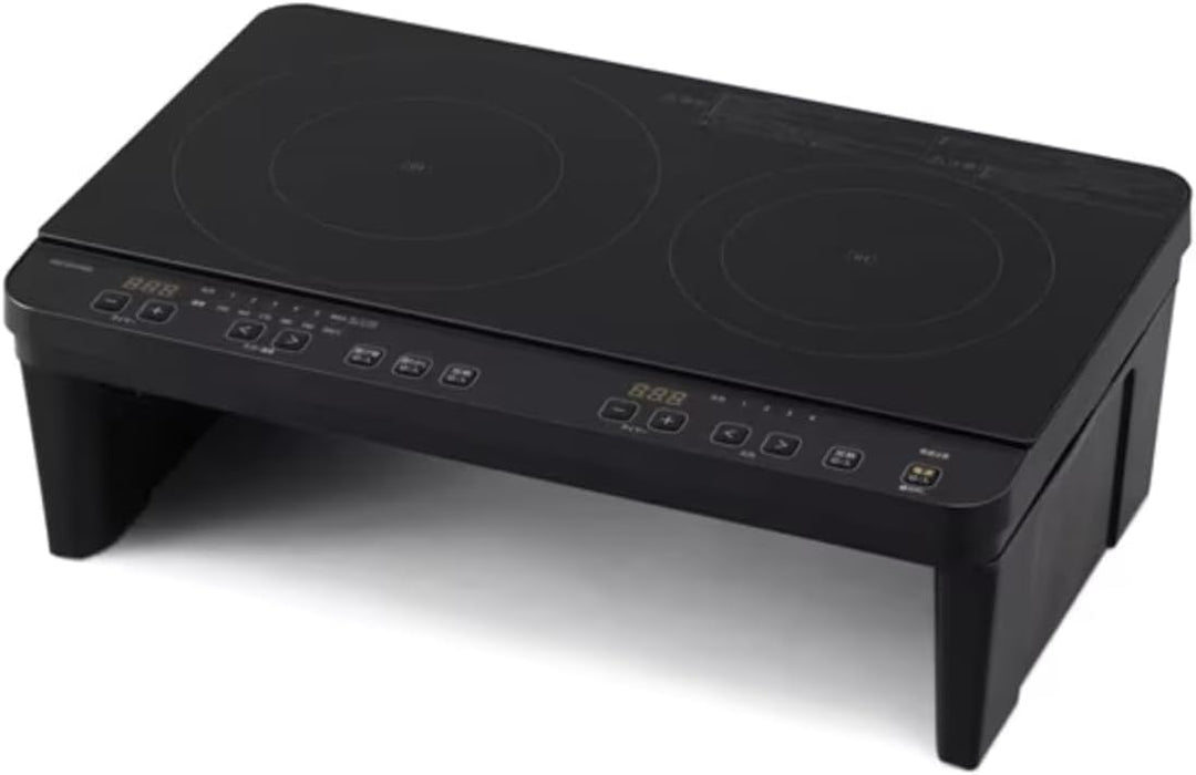 アイリスオーヤマ IHコンロ 2口 1400W スタンド付き IHK-WT41S-Bをレンタルできます。