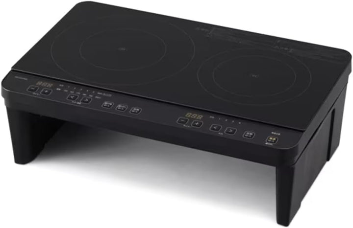 アイリスオーヤマ IHコンロ 2口 1400W スタンド付き IHK-WT41S-Bをレンタルできます。
